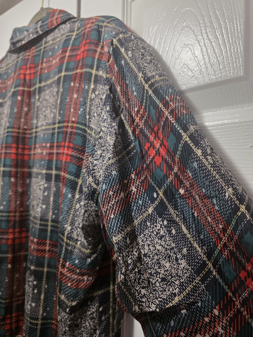Vintage Bogari 100% Silk Shell Plaid Zip Up Jacket Size S - Picture 6 of 6